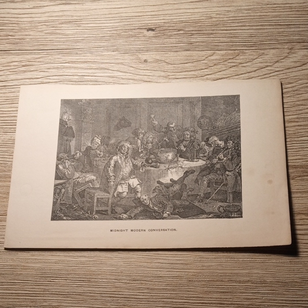 "Midnight Modern Conversation - 19th Century Etching